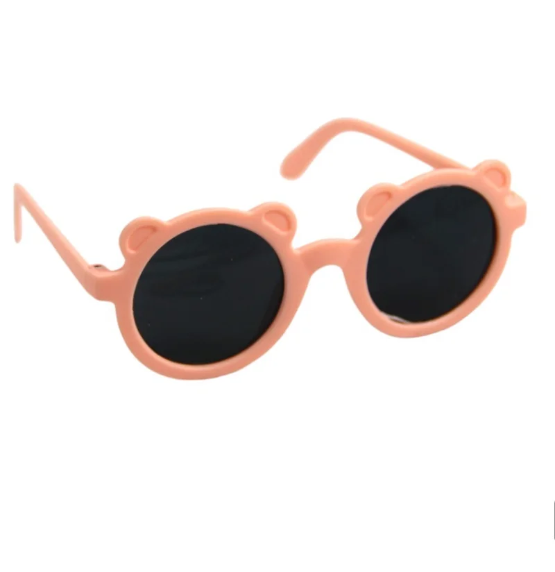D'Daniela Romina Glasses and Bow Barrette Ponytail Set For Babies and Girls - Peach