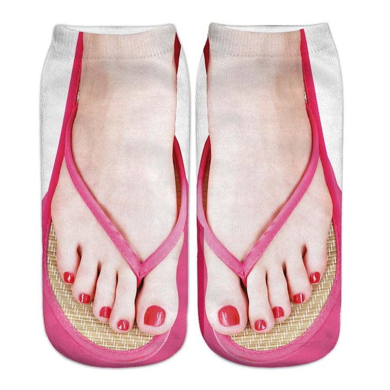 3D printed socks, flip-flops, socks, AliExpress factory direct sales, nail socks, TikTok popular style - Image 4