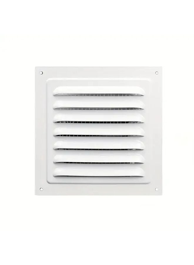 شبكة التهوية المعدنية البيضاء المربعة ثقيلة الواجب للداخل والخارج مشبك هواء - Image 1