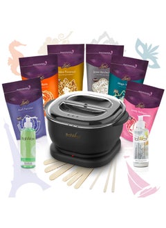 ItalWax Italwax Brazilian Waxing Kit for Professional Hair Removal at Home  EasytoUse Wax Warmer with 6 Packs of Hard Wax Beads 352 oz each Pre  Post Lotions and Applicator Sticks 