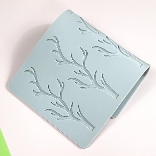 TUKE 3D Branch Silicone Tuile Fondant Molds for Baking, Polymer Clay, Sugar Craft - Hollow Candy Lace Design (9.52x4.92x0.12inch) - Image 5