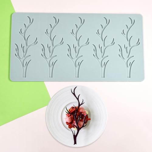 TUKE 3D Branch Silicone Tuile Fondant Molds for Baking, Polymer Clay, Sugar Craft - Hollow Candy Lace Design (9.52x4.92x0.12inch) - Image 4