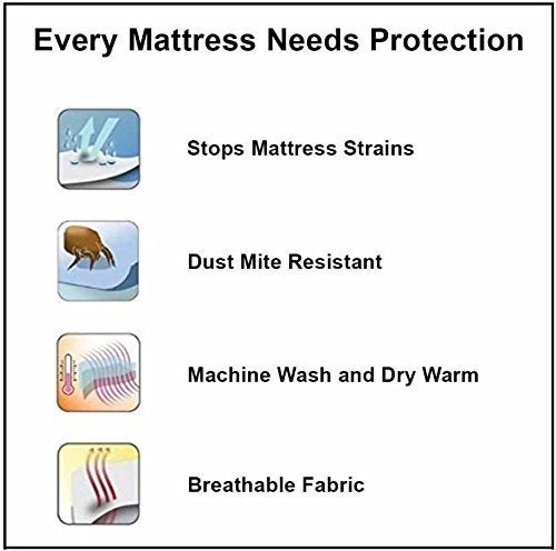 Homespun Quilted Triple Layered 100% Waterproof, Dustproof and Cooling Microfiber Infused King Size Double Bed Mattress Protector, Maroon Color, 72x78 inches - Image 5