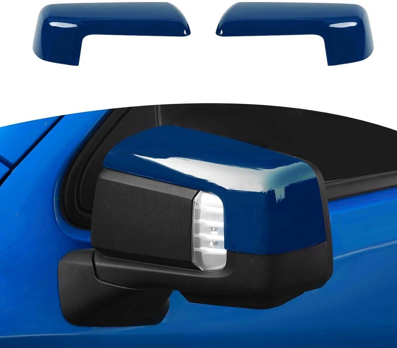 for Silverado Side Mirror Cover Cap Trim Blue Fit for Chevy Silverado/GMC Sierra 2019-2025 Blue Exterior Accessories 2pcs - Image 1