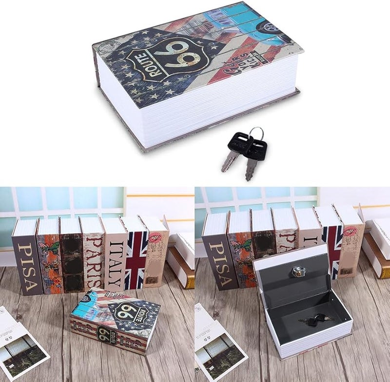 American Dream Type Hollow Book Safe Box With Key Lock For Cash Jewellery Hiding - Image 5