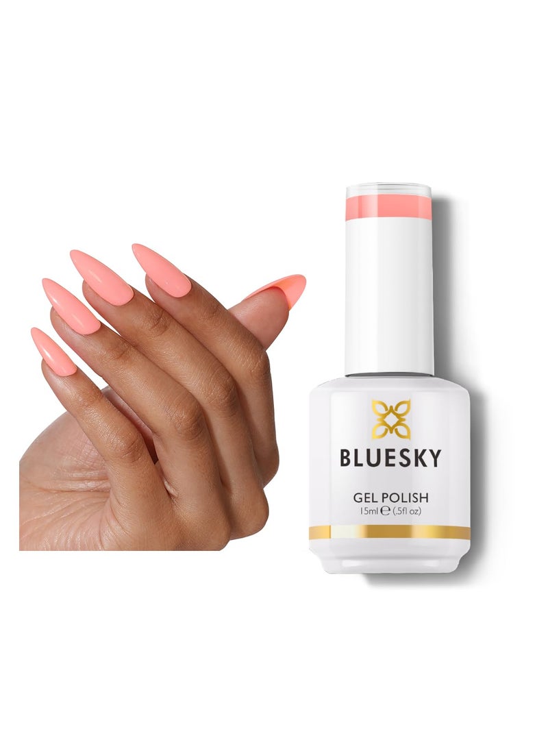 Bluesky BLUESKY Pink Gel Polish- Peach Pink Soak Off Gel Polish,Vegan,Long Lasting&Chip Resistant,Nail Art,DIY at home, Nail Lamp Needed,15ml,A097P/PINK GLOW 