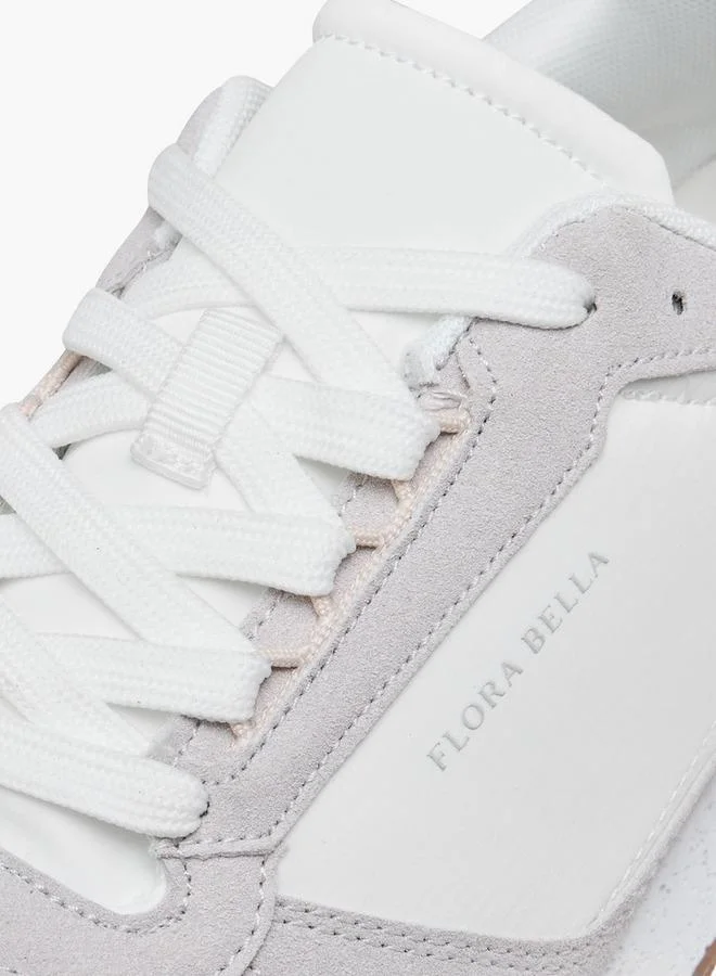 Flora Bella By Shoexpress WHITE Flora Bella Women Lace-Up Sneakers for Women | Best Price UAE