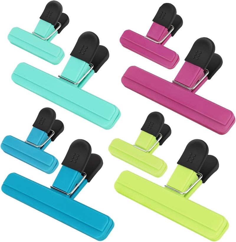 FASHION MANIA 8PCS Food Bag Sealing Clip, Upgrade Wide Open Bag Clips with Air Tight Seal Grip - Image 1