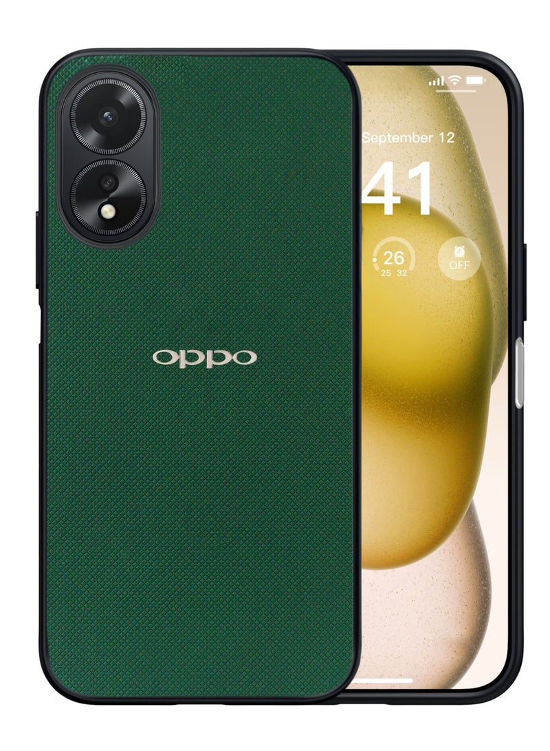 Compatible with Oppo A58 Case Dual Layer Heavy Duty Cell Phone Protective Cover Shockproof Rugged with Non-Slip Textured - Green