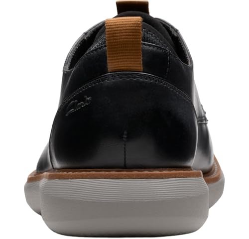clarks أكسفورد كلاكس للرجال برانتين بلين، جلد أسود، 7 M US - Image 3