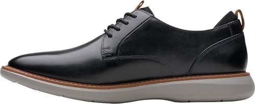 clarks أكسفورد كلاكس للرجال برانتين بلين، جلد أسود، 7 M US - Image 4