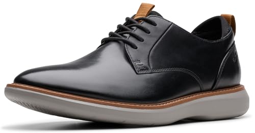 clarks أكسفورد كلاكس للرجال برانتين بلين، جلد أسود، 7 M US - Image 2