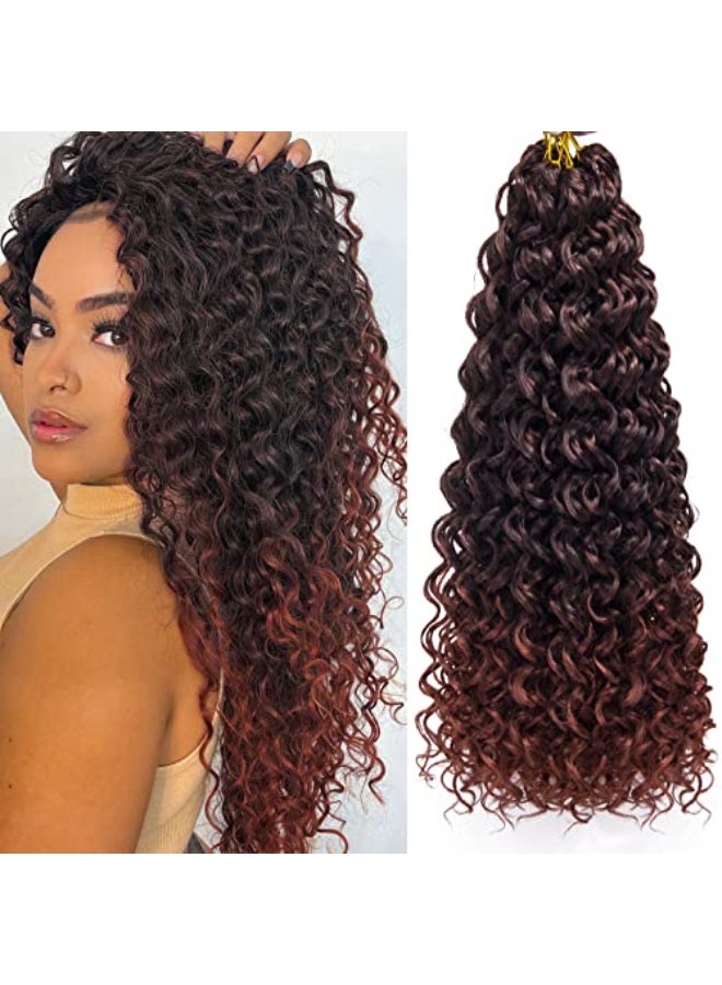 QRHSUKA Curly Crochet Hair Water GoGo Curl Crochet Hair Deep Wave Beach Curl Crochet Braids for Women 18 inchPack of 6 T1B350 - Image 1