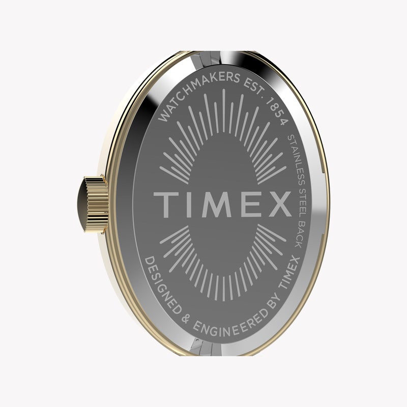 TIMEX Cavatina Gold-tone Case Two-tone Bracelet White Dial TW2Y26800 - Image 4