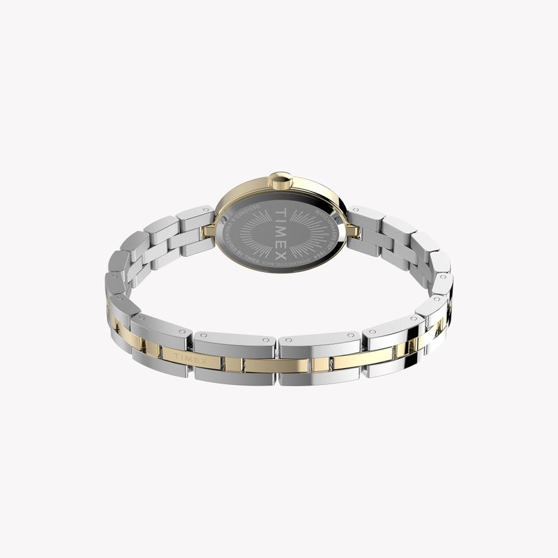 TIMEX Cavatina Gold-tone Case Two-tone Bracelet White Dial TW2Y26800 - Image 5