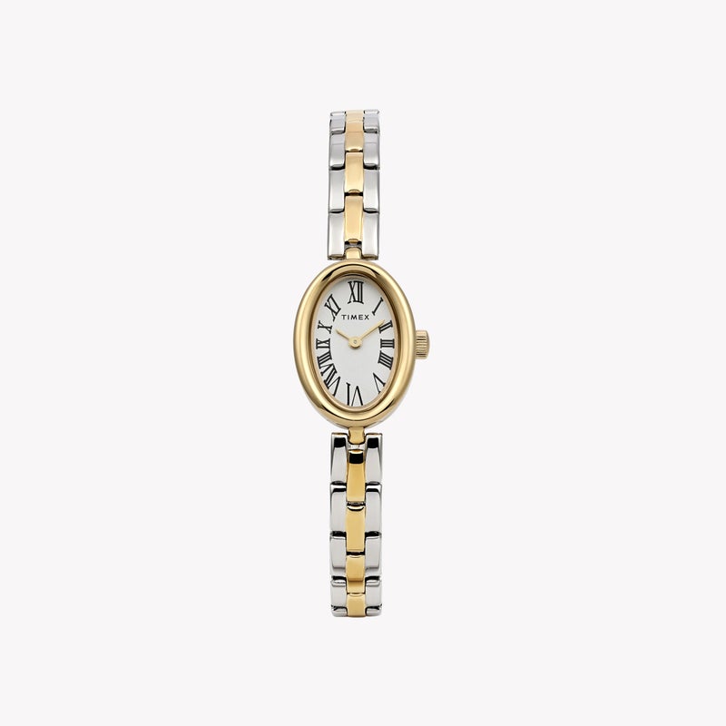 TIMEX Cavatina Gold-tone Case Two-tone Bracelet White Dial TW2Y26800 - Image 1