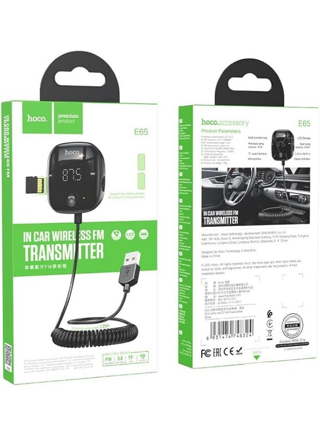 Hoco E65 Bluetooth FM Transmitter for Car - Image 2