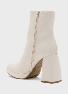 Truffle Platform Block Heel Ankle Boots  - Image 3