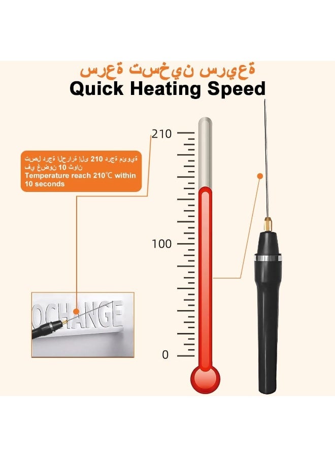 Foam Carving Kit Handheld Electric Foam Polystyrene Cutting Pen 3 in 1 Hot Wire Styrofoam Cutter Tool Heated Styrofoam Cutting Pen With Carrying Case for Engraving Writing Sponge KT Board - Image 3