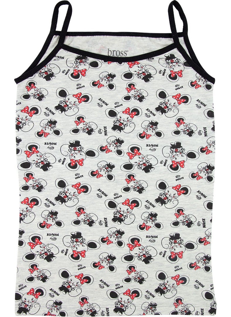 Bross Patterned Girl's Undershirt and Panties Set  - Image 2