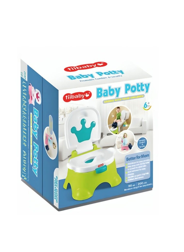 3-In-1 Royal Baby Potty Step Stool - Green - Image 5