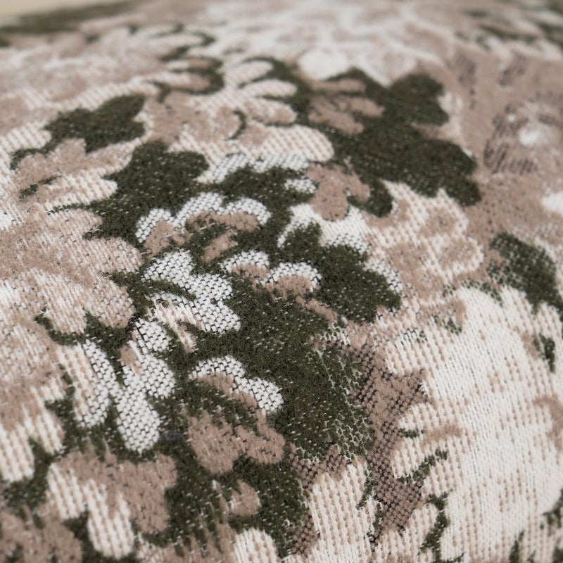 Yangest Neutral Floral Pillow Cover 18 x18 Inches, Vintage Chenille Square Throw Pillow Cover Soft Decorative Farmhouse Accent Couch Pillow Cover for Living Room Bedroom, Green - Image 4