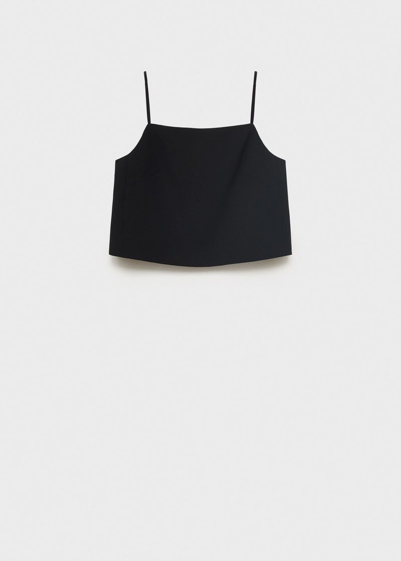 MANGO Buttoned crop top - Image 4