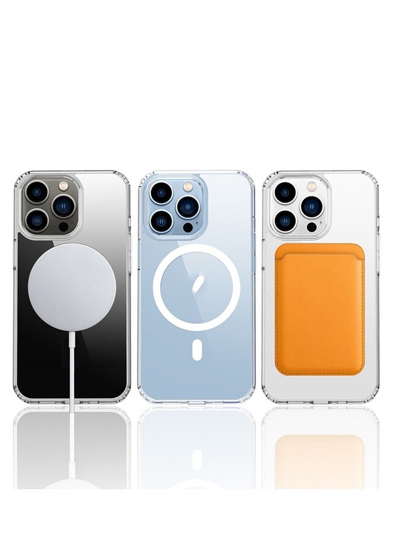 Houmt - iPhone 14 Pro Max Magsafe Case 6.7 Inch Slim Thin Magnetic Case Yellowing-Resistant Shock Absorption Anti-Scratch and Anti-Drop Hard Back Crystal Case Compatible with iPhone 14 Pro Max Case - Image 1