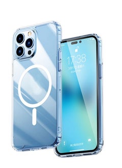 iPhone 14 Pro Max Magsafe Case 6.7 Inch Slim Thin Magnetic Case Yellowing-Resistant Shock Absorption Anti-Scratch and Anti-Drop Hard Back Crystal Case Compatible with iPhone 14 Pro Max Case