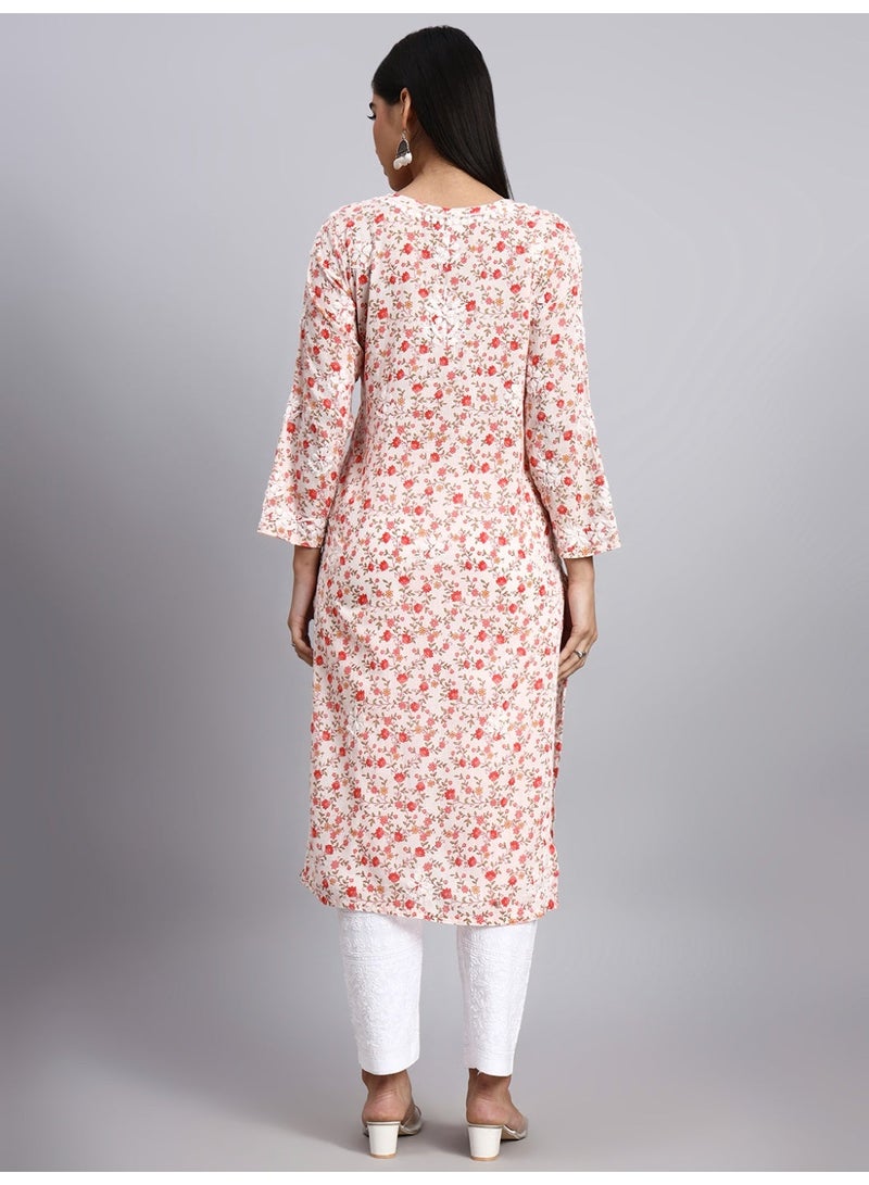 Alaya Hand Embroidered Chikankari Cotton Kurta-AL4105 - Image 2