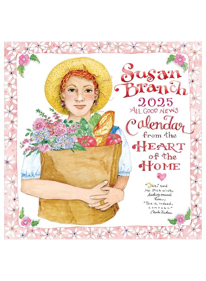 TF Publishing 2025 Susan Branch Wall Calendar - Large Grids For Appointments And Scheduling - Vertical Monthly Wall Calendar 2025 - Home And Office Organization - Premium Matte Paper - 12"X12”  - Image 1