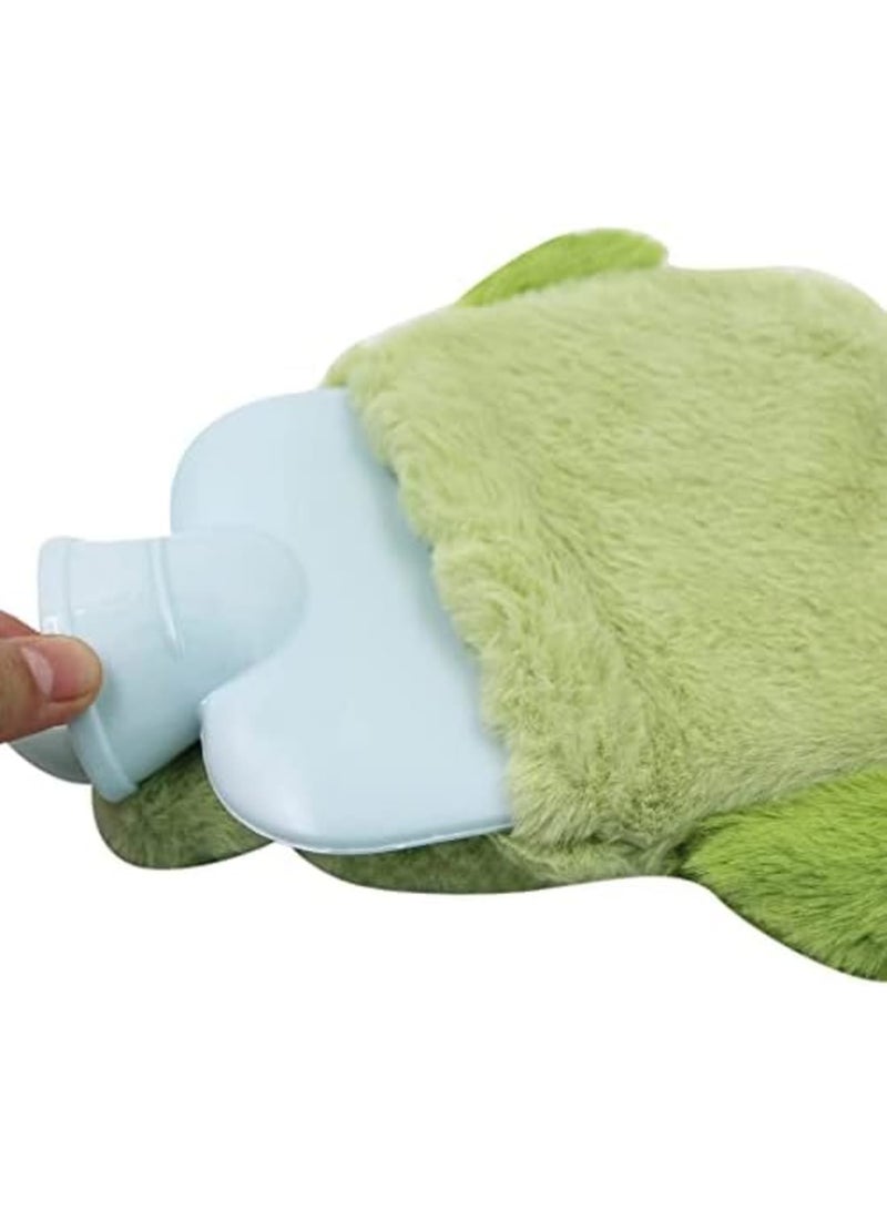 Luckam Hot Water Bottle with Soft Cover Water Bag with 3D Cartoon Plush Cover, for Neck, Shoulder Pain and Hand Feet Warmer, Menstrual Cramps, Hot Compress and Cold Therapy - Image 2