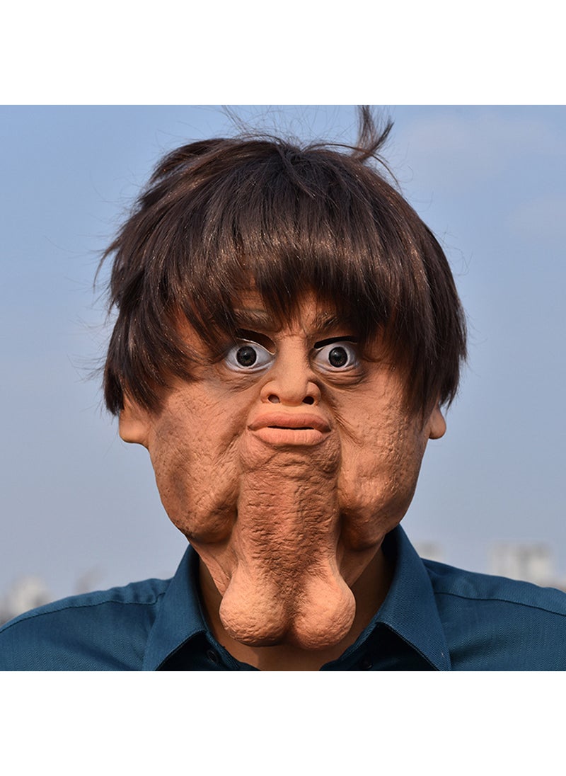 Generic Halloween Prank Horror Mask Big Chin Latex Prop 