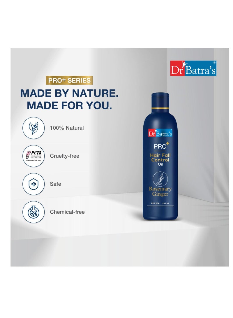دكتور باترا زيت دكتور باترا برو للتحكم في تساقط الشعر، تغذية فروة الرأس، غني بمستخلصات الجينسنغ وإكليل الجبل، شعر صحي مناسب 200 مل - Image 2