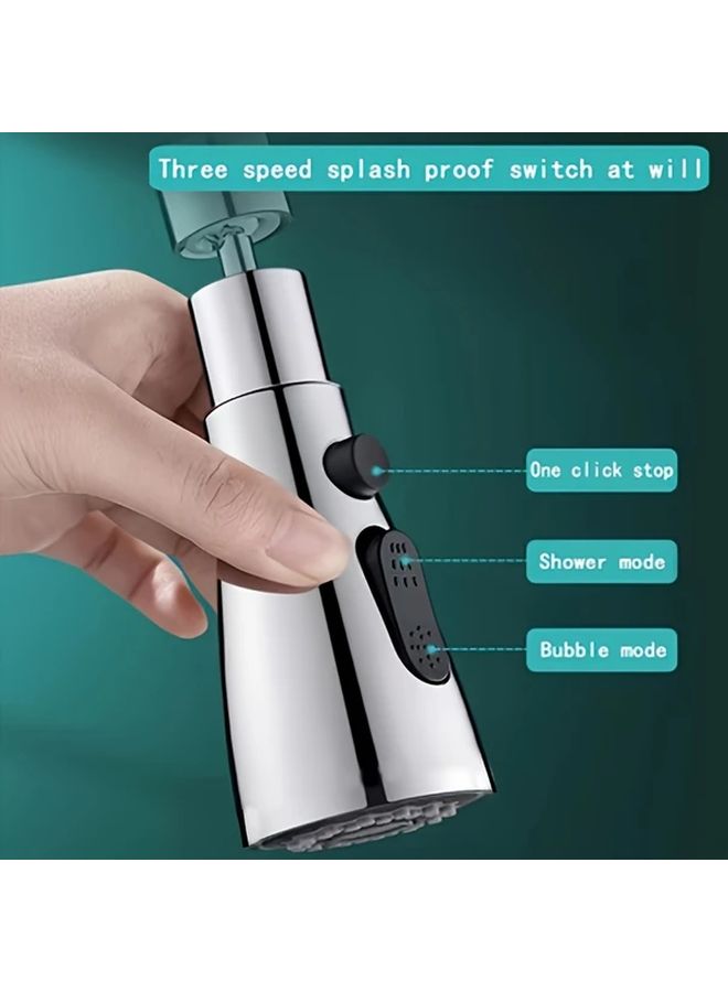 Black Heavy Duty Kitchen Faucet 3 Water Modes Splash Proof Swing Spout - Image 5