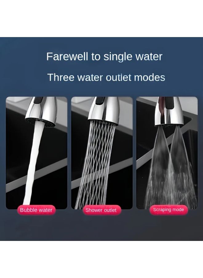 Black Heavy Duty Kitchen Faucet 3 Water Modes Splash Proof Swing Spout - Image 2