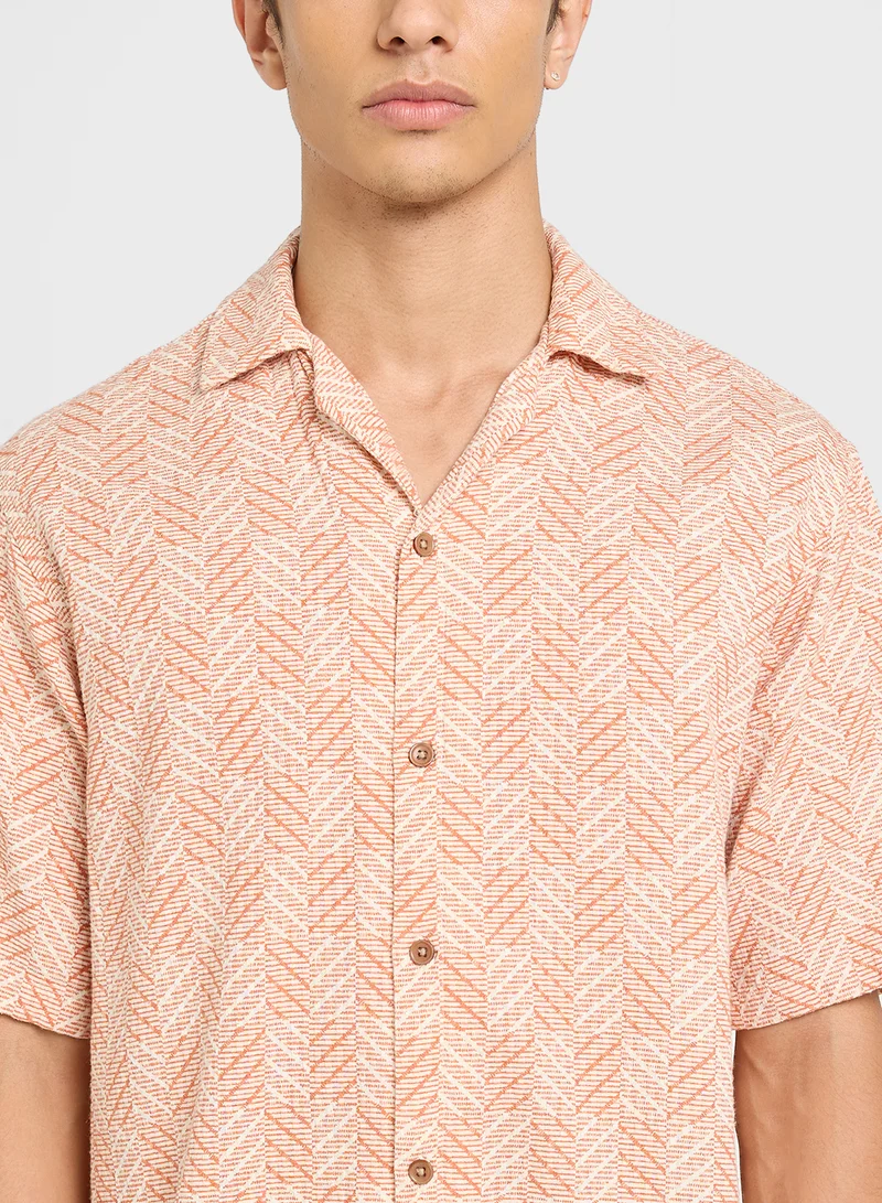 JACK & JONES Jprbluvincent Print Resort  Shirt