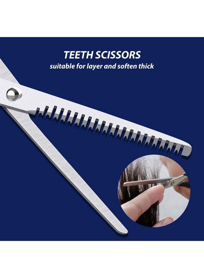 Foreign Holics Hair Cutting Scissors Set 3 Pcs Stainless Steel Hair Cutting Shears Kit Professional Barber Salon Home Shears Kit For Men Women Pet - Image 4