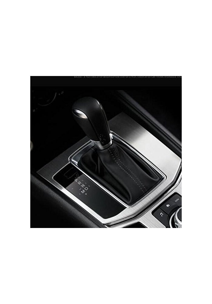 Beautost Fit for Mazda 2017 2018 2019 2020 2021 2022 2023 2024 2025 CX5 CX5 Interior Gear Shift Knob Console Media Panel Cover Trim Stainless Steel Silver Gear Panel - Image 1