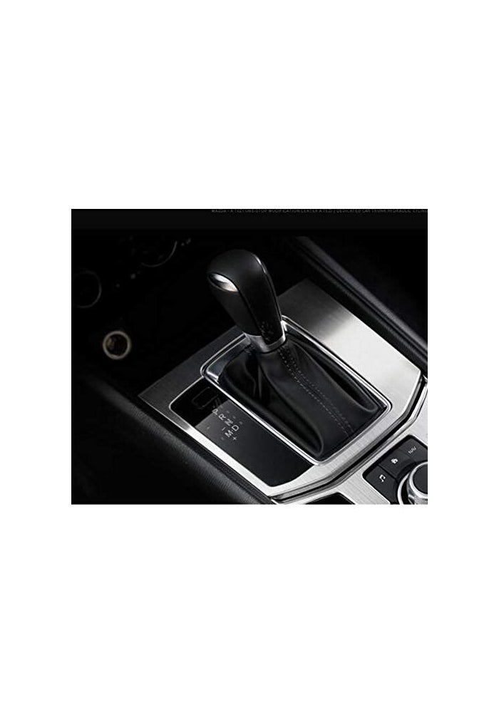 Beautost Fit for Mazda 2017 2018 2019 2020 2021 2022 2023 2024 2025 CX5 CX5 Interior Gear Shift Knob Console Media Panel Cover Trim Stainless Steel Silver Gear Panel - Image 3