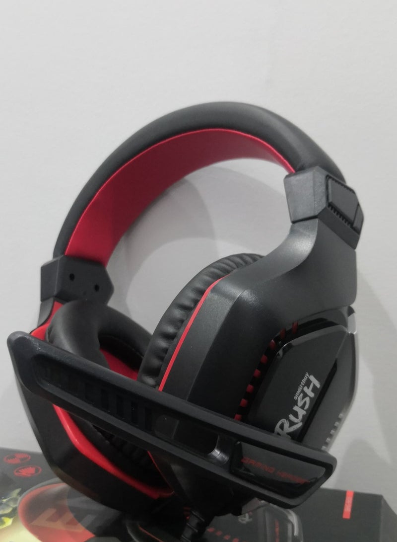 RUSH headphone for pc and ps4/ps5 in perfect design 9650 red color - Image 2