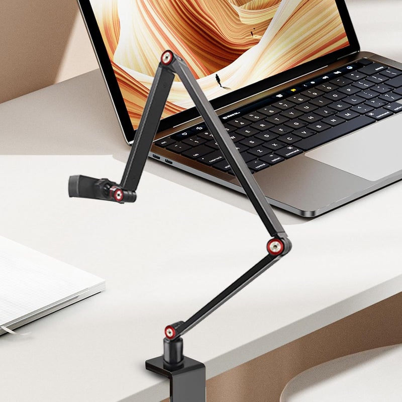 windforgecraft Phone Stand for Desk,360-Degree Angle Holder | Adjustable Height & Angle Stand, Alloy Tablet Stand Holder for Desk, Phone - Image 3
