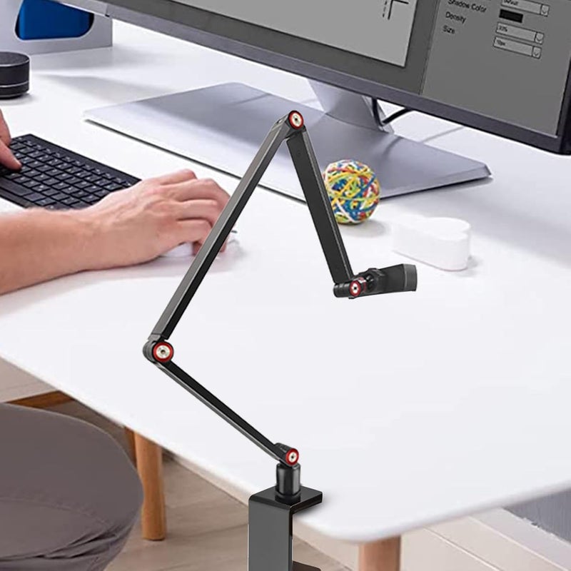 windforgecraft Phone Stand for Desk,360-Degree Angle Holder | Adjustable Height & Angle Stand, Alloy Tablet Stand Holder for Desk, Phone - Image 2