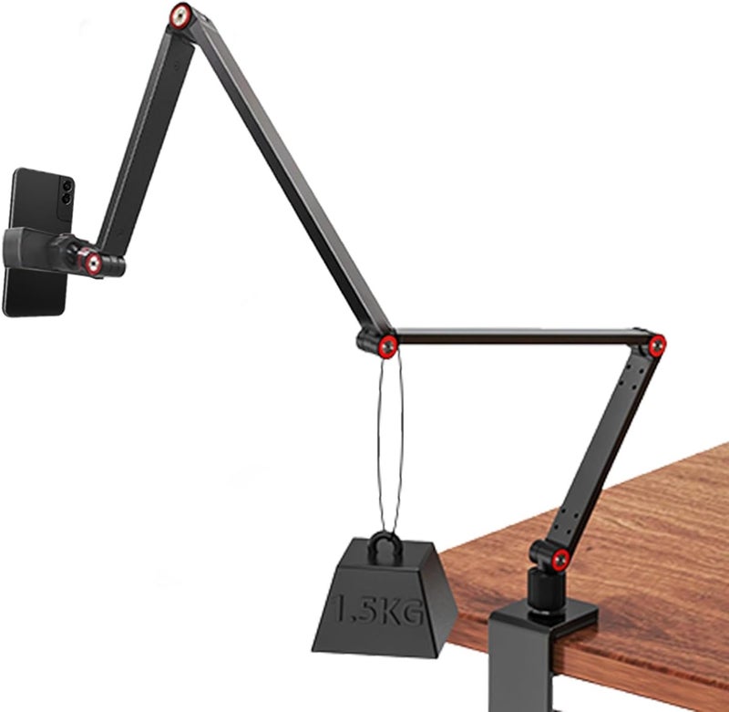 windforgecraft Phone Stand for Desk,360-Degree Angle Holder | Adjustable Height & Angle Stand, Alloy Tablet Stand Holder for Desk, Phone - Image 1