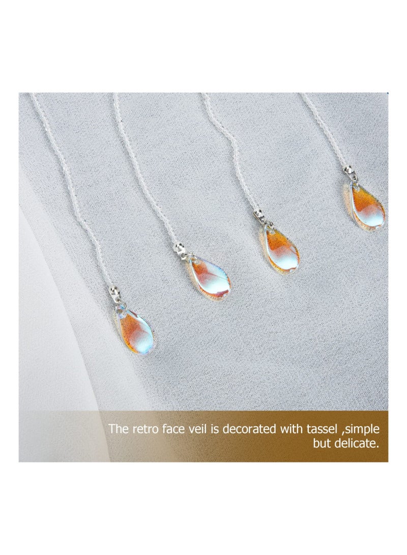 SOLARAE Radiant Bridal Veil, Elegant Tassel Design for Weddings, Cosplay, and More, Perfect Gift for Brides-to-Be (White) - Image 5