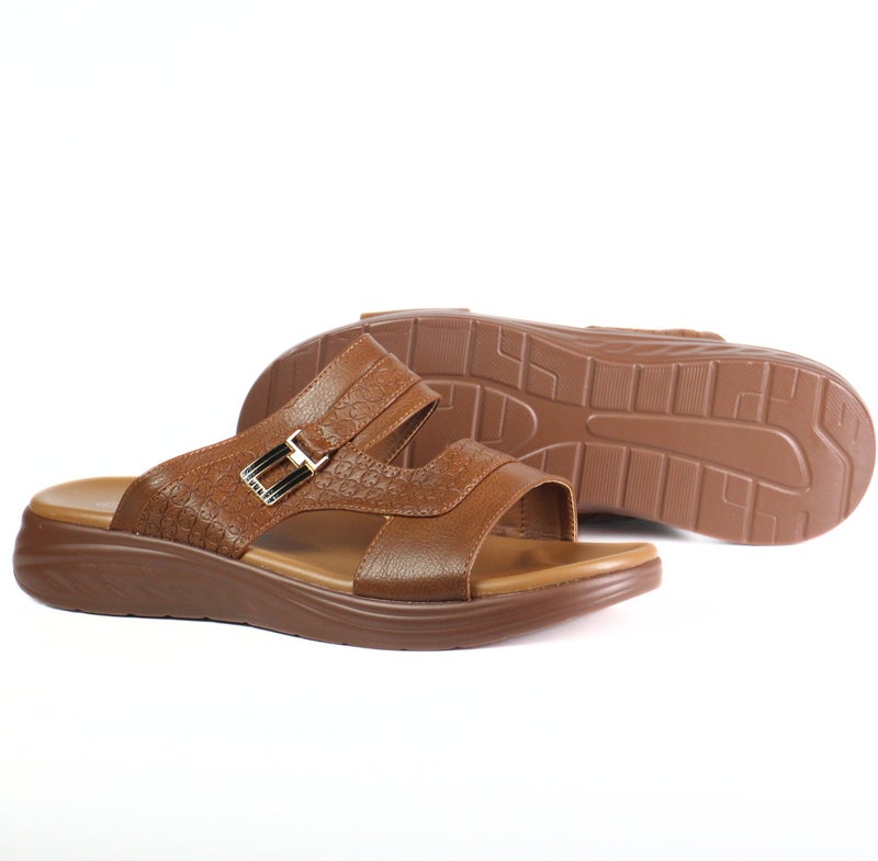 مون أمي صنادل عربية رجالية - نعال سهلة الارتداء فائقة النعومة وخفيفة الوزن وقابلة للتنفس مع نعل أوسط مرن - تصميم مضاد للانزلاق ومقاوم للماء وعديم الرائحة للارتداء في الهواء الطلق والطبية وغير الرسمية - Image 5