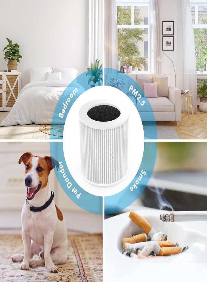 VEWIOR Official A1 A1W Air Purifier Replacement Filter H13 True HEPA Air Purifier Filter, Compatible with VEWIOR HQSC-50 HQKJ-80 A1 A1W Air Purifier, 2-Pack - Image 4