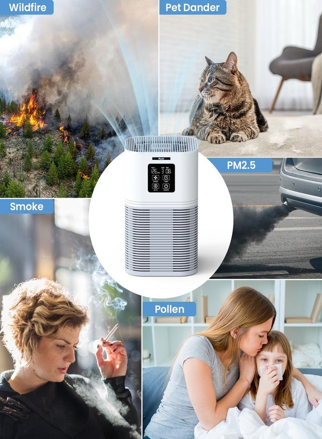 VEWIOR Official A1 A1W Air Purifier Replacement Filter H13 True HEPA Air Purifier Filter, Compatible with VEWIOR HQSC-50 HQKJ-80 A1 A1W Air Purifier, 2-Pack - Image 2