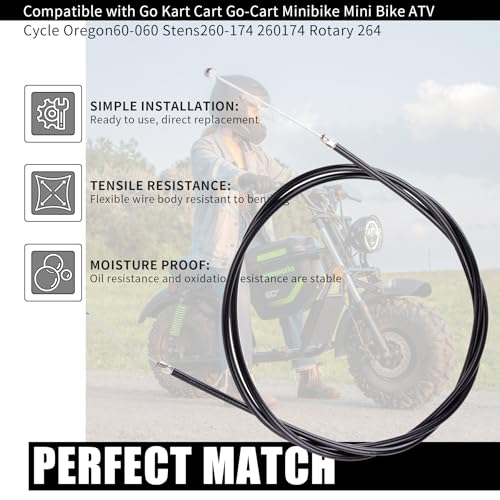 MWMNUN 60 inch Throttle Cable kit for Go Kart cart Throttle Cable Bicycle Minibike Cable ATV Cycle Parts - Image 5