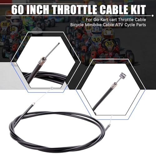 MWMNUN 60 inch Throttle Cable kit for Go Kart cart Throttle Cable Bicycle Minibike Cable ATV Cycle Parts - Image 3